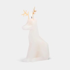 PyroPet Dyri Reindeer Skeleton Candle - White