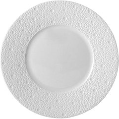 Ecume White Dinner Plate