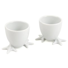 Porcelain Chicken Feet Egg Cup, Set of 4