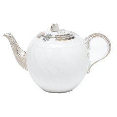 Princess Victoria Light Blue Tea Pot with Rose