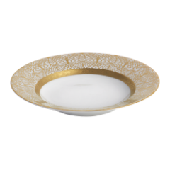 Farahnaz White French Rim Soup Plate