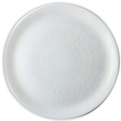 White on White Dinner Plate, Set of 4