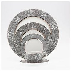 Makassar Platinum Rim Soup Plate