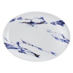 Marble Azure 14" Oval Platter