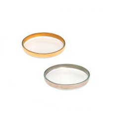 Mod Small Platinum Round Plate