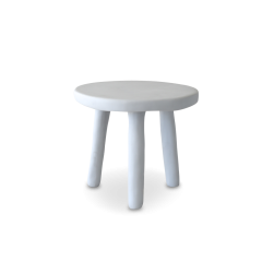 White Milking Stool