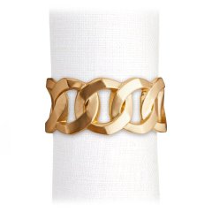 Cuban Link Napkin Rings, set of 4