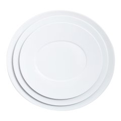 Epure White Oval Dessert Plate