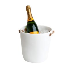 Champagne Bucket with Leather Handles