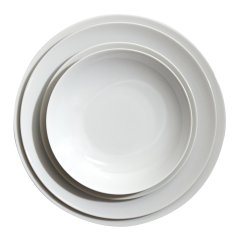 Medaillon White Porcelain Soup Plate