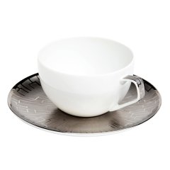 Skin Platinum Combi Porcelain Cup and Saucer