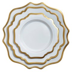 Antique White and Gold Dessert Plate