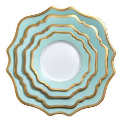 Anna's Palette Aqua Green Dinner Plate