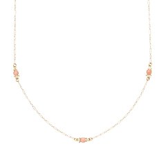 14K Gold Necklace with Opal Stations