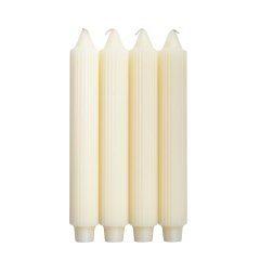 Set of 4 9" Ivory Beeswax Candles - Taper Candles