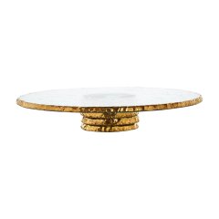 Annieglass Large Edgey Pedestal Cake Stand