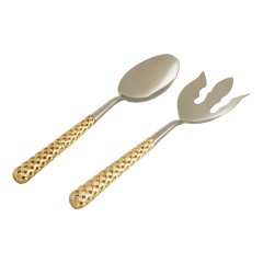 Gold Hollow Braid Serving Set