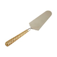 Gold Hollow Braid Cake Server