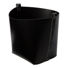 Leather Magazine Basket, Large