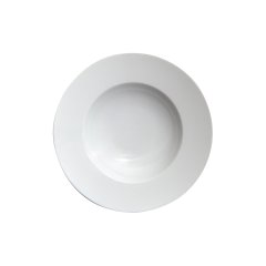 Medaillon White Porcelain Pasta Plate