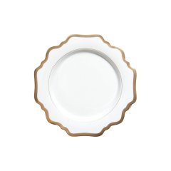 Antique White and Gold Bread Plate