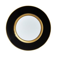 Odyssee Gold with Black Porcelain Dinner Plate