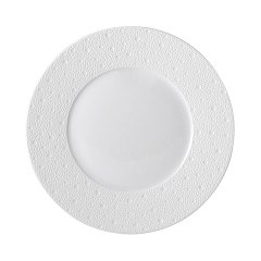 Ecume White Dinner Plate