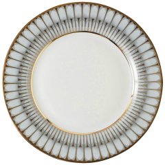 Arcades Grey and Gold Soup Plate