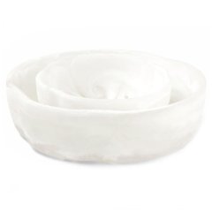 Beatrix White Swirled Serving Bowl, Set of 2