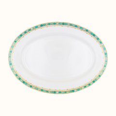 Syracuse Turquoise Large Oval Plater - 16"