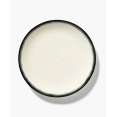 Dinner Plate White / Black 3 Dé By Ann Demeulemeester