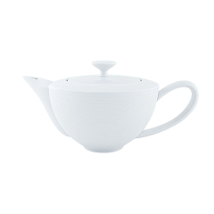 Hemisphere White Satin Large Teapot