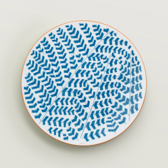 A Walk in the Garden Blue Dinner Plate