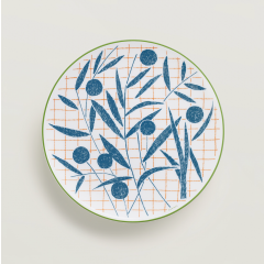 A Walk in the Garden Blue Dessert Plate