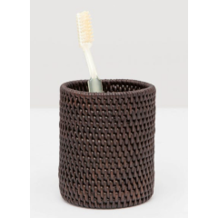 Coffee Rattan Dalton Brush Holder