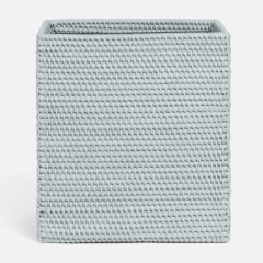 Light Gray Rectangular Rattan Dalton Wastebasket