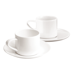 Stackable Coffee Cup & Saucer