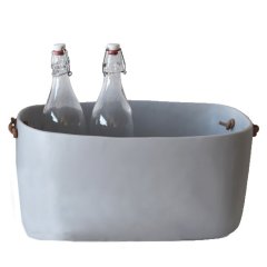 Champagne Bucket With Leather Handles, Large