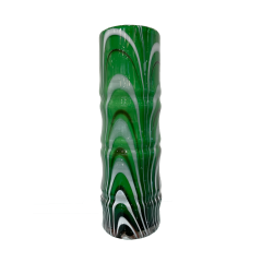 Large Marbled Green and White Vase