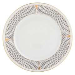 Art Deco Gray Dinner Plate