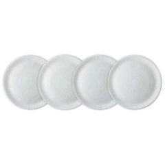 White on White Dinner Plate, Set of 4