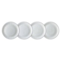 White on White Salad Plate, Set of 4