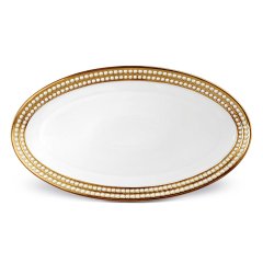 Gold Perlee Oval Platter